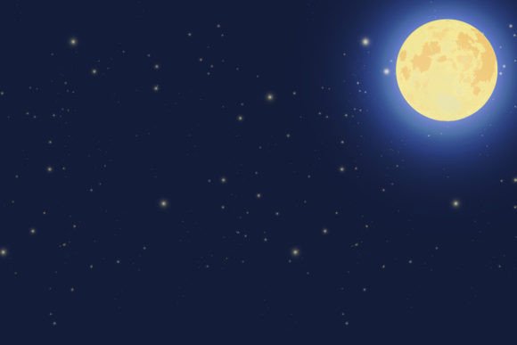 Download Full Moon on the Starry Night Background - Moon Collection