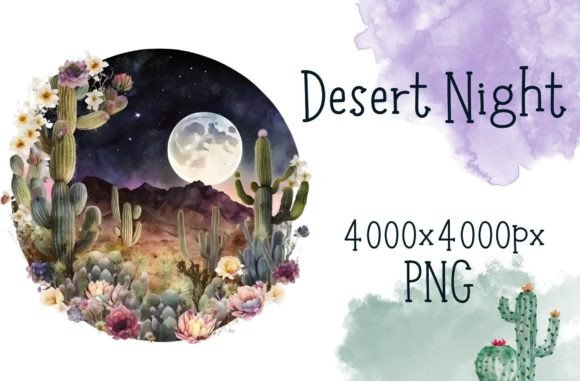 Download Dark Night in the Desert Full Moon - Moon Collection