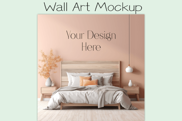 Download Peach Bedroom Wall Art Mockup - Art Collection