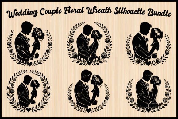 Download Romantic Wedding Couple Wreath Art - Art Collection