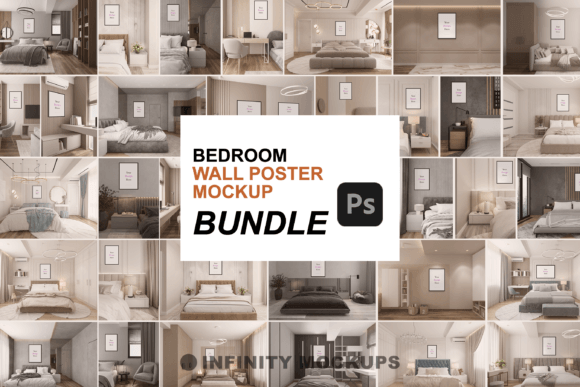 Download Bedroom Wall Art Mockup Bundle - Art Collection