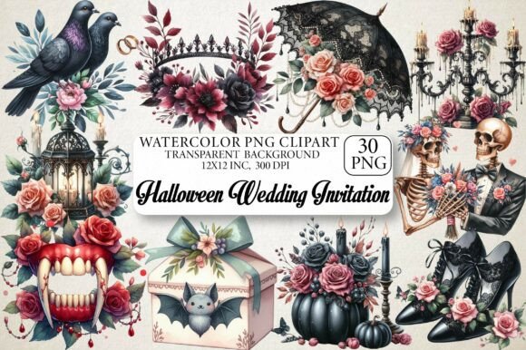 Download Halloween Wedding Invitation Clipart - Art Collection