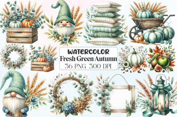 Download Mint Fresh Green Autumn Clipart - Art Collection