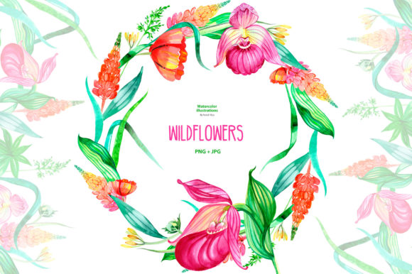 Download Watercolor Wildflowers Clipart - Art Collection