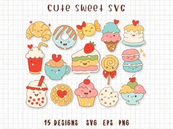 Download Cute Sweet SVG Dessert Bakery Clipart - Art Collection