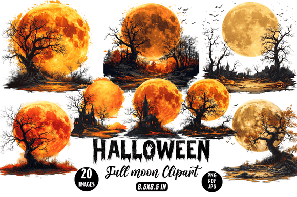 Download Halloween Full Moon Clipart - Moon Collection