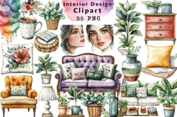 Download Interior Design Clipart PNG - Art Collection