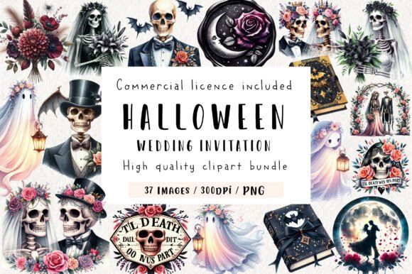 Download Halloween Wedding Invitation Clipart - Art Collection