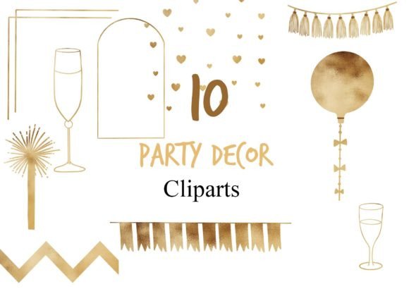 Download Gold Party Decoration - Art Collection
