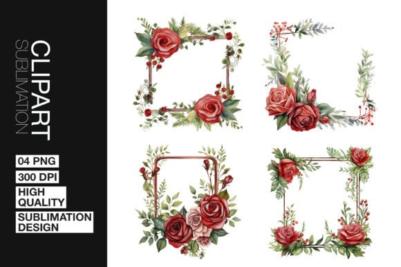 Download Rose Frame Art Clipart PNG - Art Collection