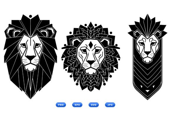 Download Geometric Lion Head Clipart - Art Collection