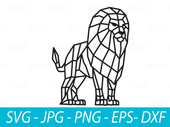 Download Geometric Lion SVG - Big Cat Clipart PNG - Art Collection