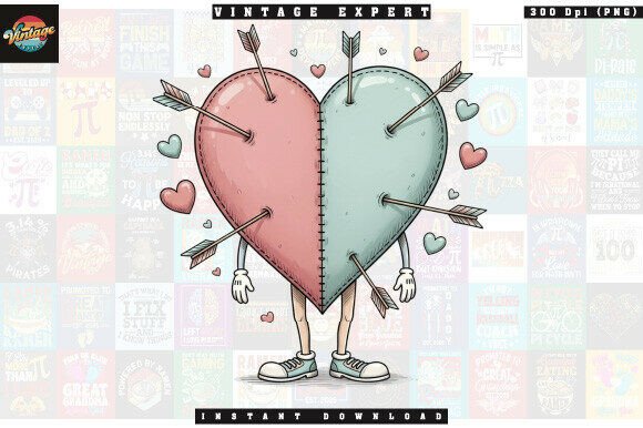 Download Whimsical Heart with Arrows PNG Clipart - Art Collection