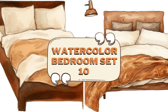 Download Watercolor Bedroom Furniture Clipart 10 - Art Collection