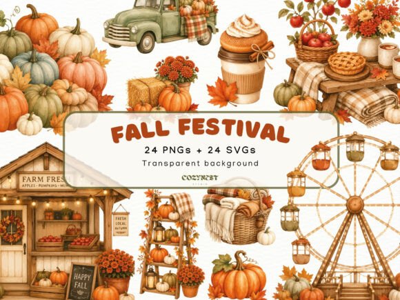 Download Fall Festival Watercolor Cliparts Autumn - Art Collection
