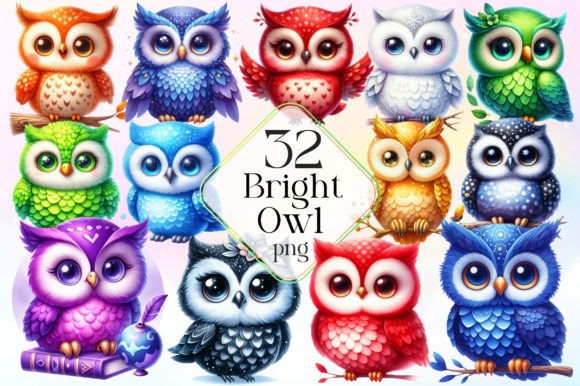 Download Bright Owl Sublimation Clipart PNG - Art Collection