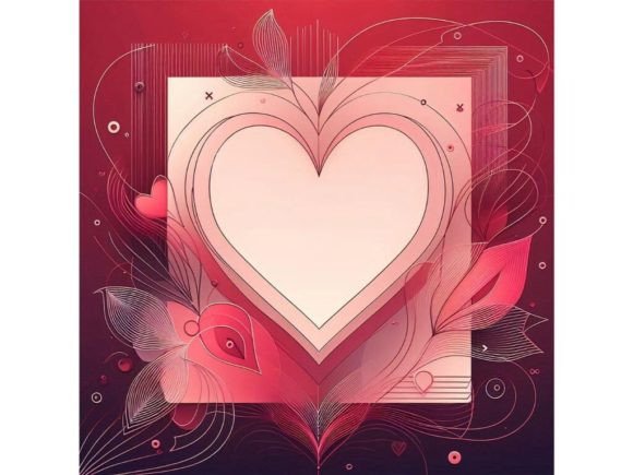Download A Modern Frame with Abstract Heart Outli - Art Collection