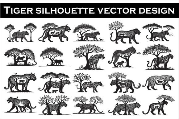 Download Beautiful Cheetah Silhouette Vector Art - Art Collection