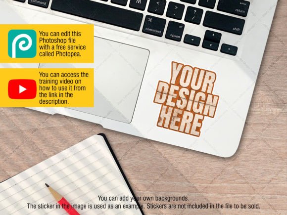 Download Laptop Sticker Mockup Psd Smart Object - Art Collection