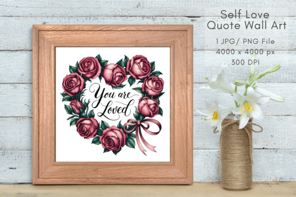 Download You Are Loved - Romantic Rose Wall Art - Art Collection