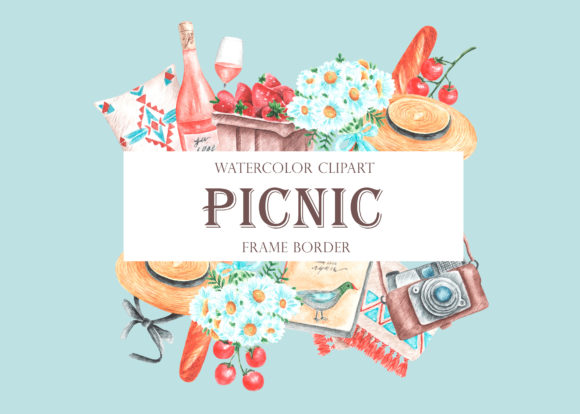 Download Picnic Frame, Border. Picnic Clipart. - Art Collection