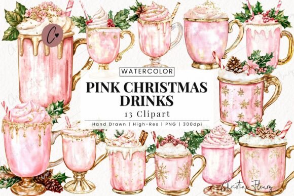 Download Pink Christmas Drinks Clipart - Art Collection