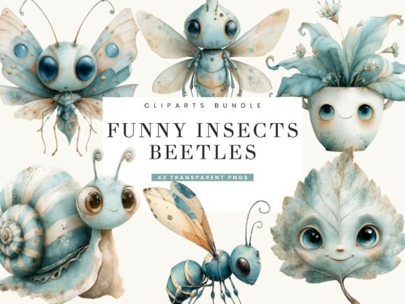 Download Funny Insects Beetles Clipart - Art Collection