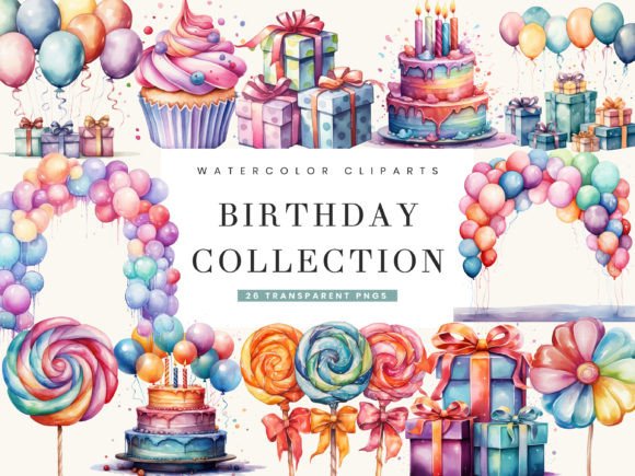 Download Happy Birthday Collection Clipart - Art Collection