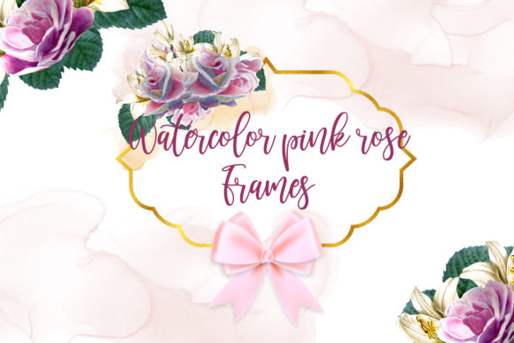 Download Watercolor Pink Rose Frame Clipart - Art Collection