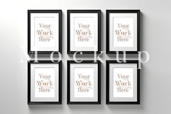 Download 6 Black Frames Mockup, Art Print Mockup - Art Collection
