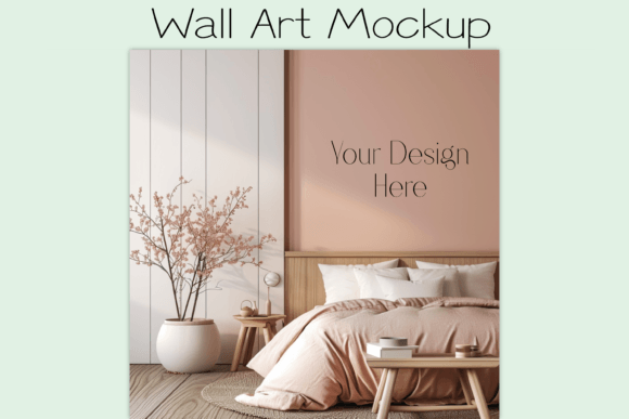 Download Peach Bedroom Wall Art Mockup - Art Collection