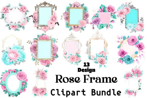 Download Rose Frame Clipart Bundle - Art Collection