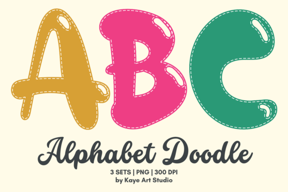 Download Bubbly Alphabet Doodle Clipart PNG - Art Collection