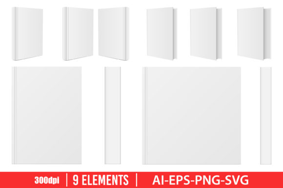 Download Stylish Book Mockup Clipart Vector - Art Collection