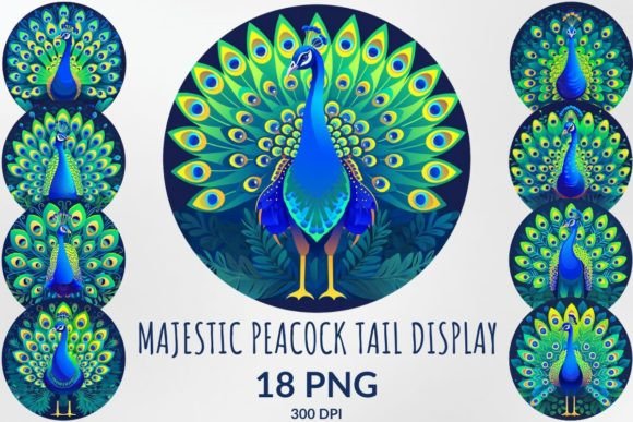 Download Majestic Peacock Tail Display Clipart - Art Collection