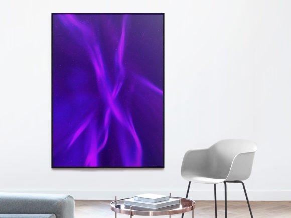 Download Purple Aurora Stars Digital Wall Art JPG - Art Collection