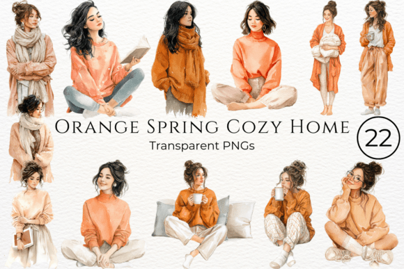 Download Orange Spring Cozy Home Clipart - Art Collection