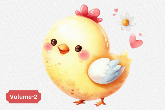 Download Watercolor Chicken Clipart PNG Volume –2 - Art Collection