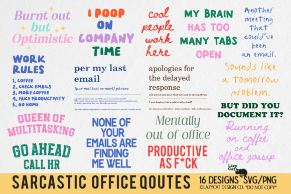 Download Sarcastic Office Funny SVG PNG Bundle - Office Collection