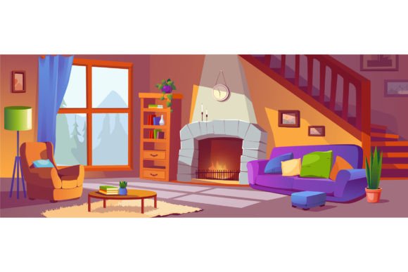 Download Living Room Cartoon Background - Art Collection