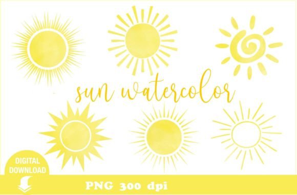 Download Sun Clipart. Watercolor. Weather. Nature - Art Collection
