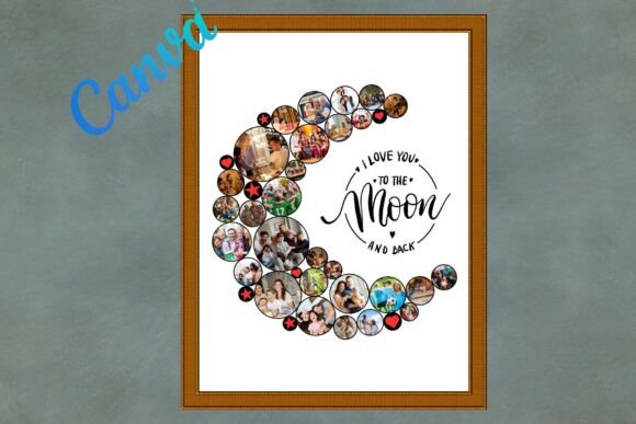 Download Moon Canva Photo Collage Template - Moon Collection