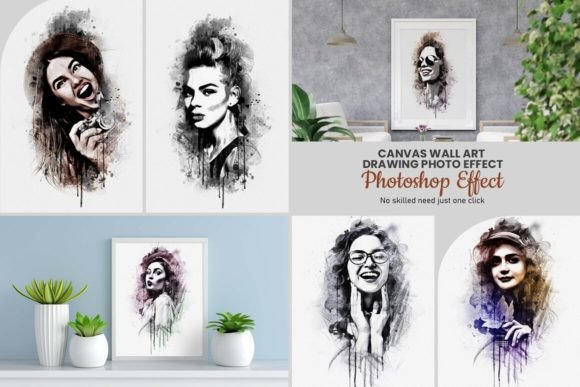 Download Canvas Wall Art Drawing Effect - Art Collection