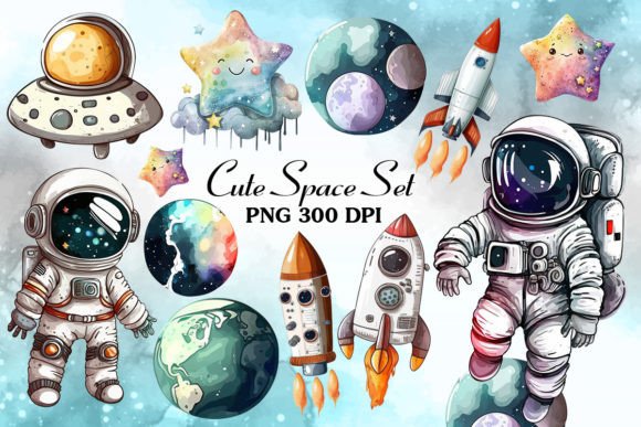 Download Space of Astronaut Watercolor Clipart - Art Collection