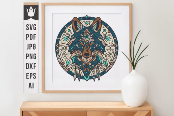 Download Mandala V1 | Tribal Wolf Printable Art - Art Collection
