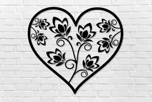 Download Floral Heart Wall Interior Decor Crafts - Art Collection
