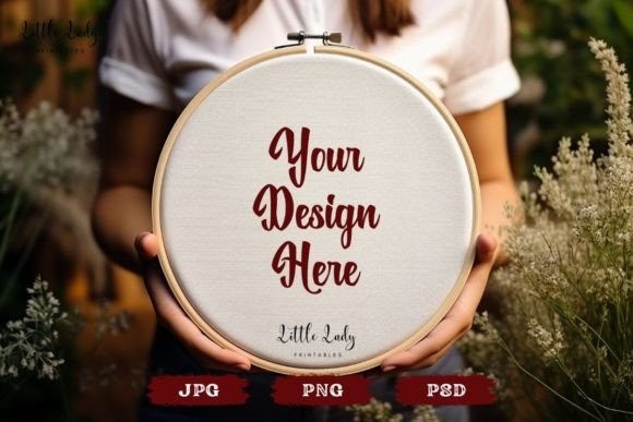 Download Embroidery Hoop Mockup Smart Object PSD - Art Collection