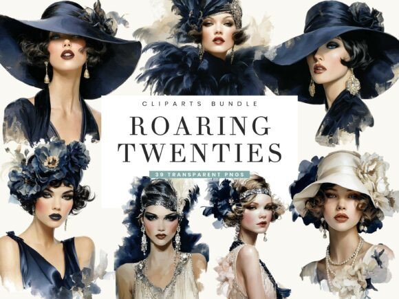 Download Roaring Twenties Clipart Bundle - Art Collection