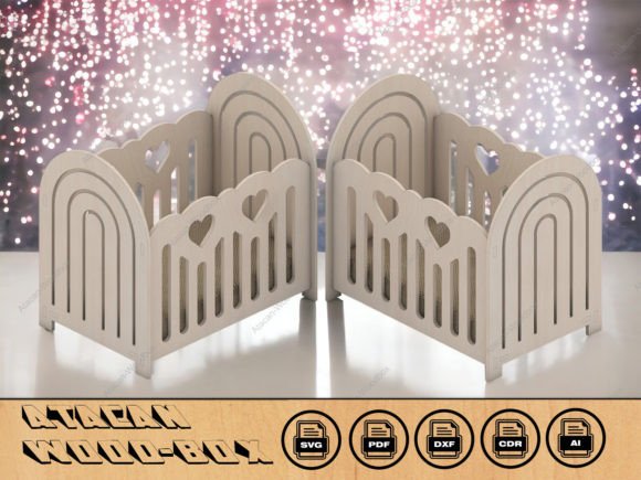 Download DIY Mini Rainbow Cradle Laser Cut Files - Laser cut file Collection