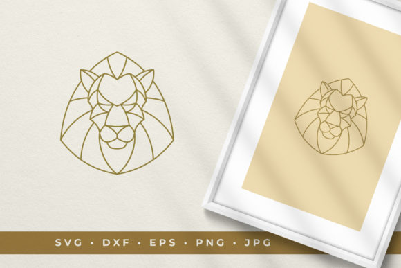 Download Lion's Head Line Art Graphic Style - Art Collection